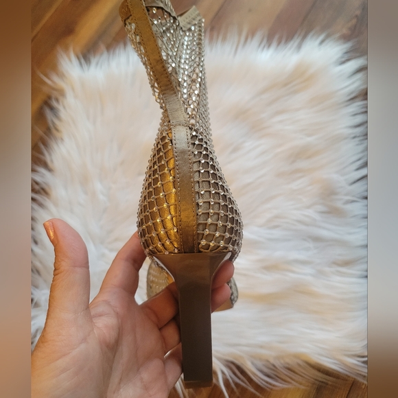 SHOEDAZZLE Coira Rhinestone Net PointedToe Heeled Ankle Booties w Box Size 7.5 - Picture 7 of 13